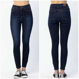 Judy Blue Anneliese Hi-Rise Nondistressed Dark Skinny Jeans 22W NWT JB82409DK-PL